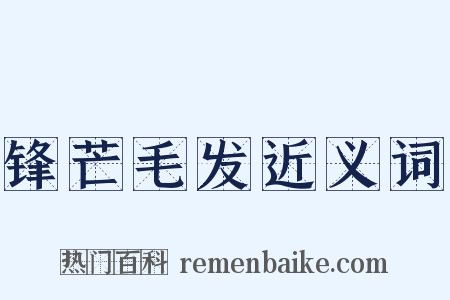 锋芒毛发近义词是什么意思的图片